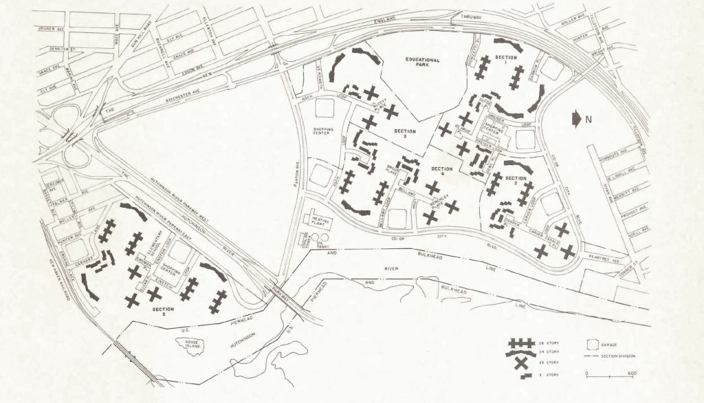 Site plan of Co-Op City. Progressive Architecture, February 1970.