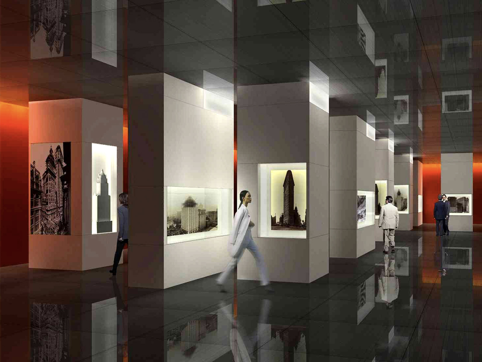 Museum interior view courtesy Skidmore, Owings & Merrill.