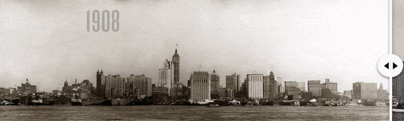 Interactive slider of the New York Skyline